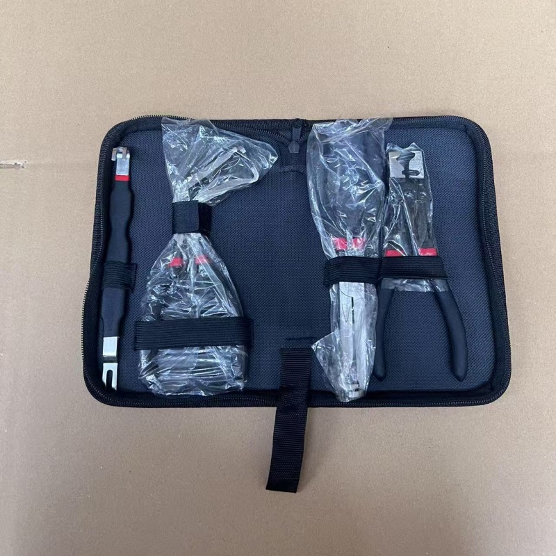 Сумка на молнии с красно-черной ручкой (прямая плюс изогнутая плюс соединитель плюс тиски с красно-черной ручкой)