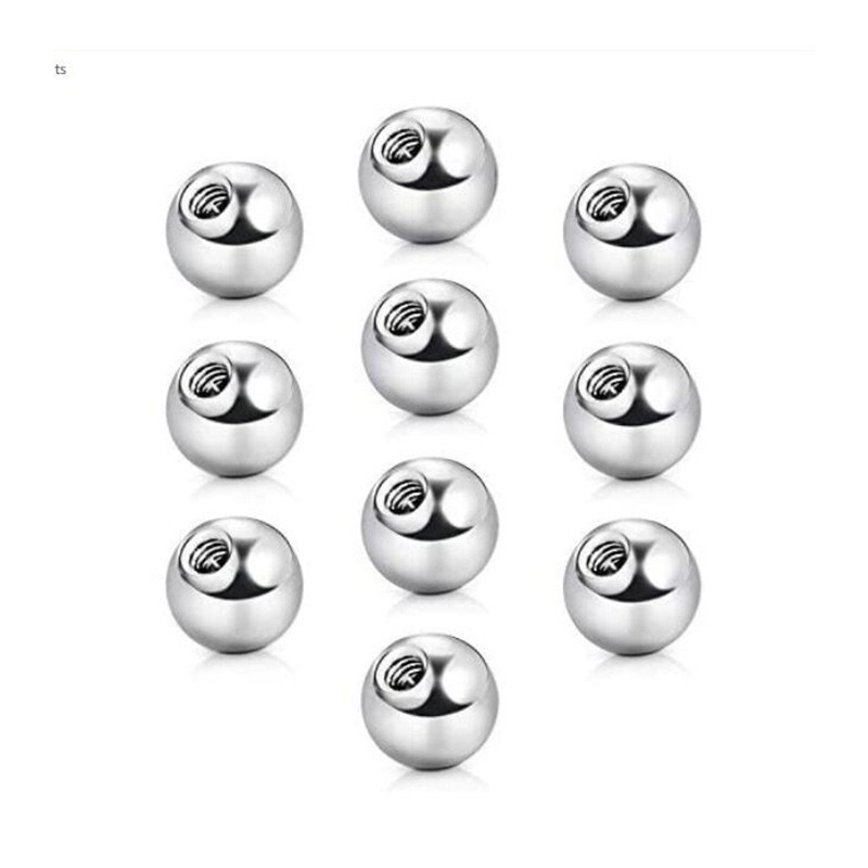 Factory wholesale titanium steel tongue nail ring lip nail steel ball replacement ball smooth puncture ball body puncture jewelry