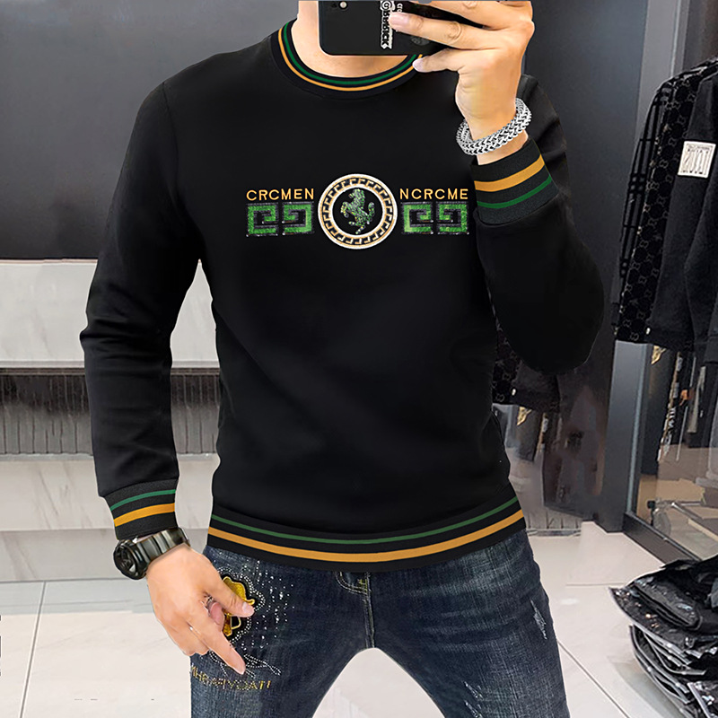 men's sweater embroidery letters between the threads long sleeved men's autumn clothing fashion brand men's youth shirt_viptrois.com