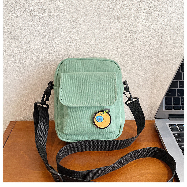 112g Weight Sewing Thread Fashion Element Zipper Closure Type Single Shoulder Strap Strap Type Square Bag Bags Type Casual Occasion Canvas Material Fruit, Solid Color Pattern All Seasons Season Women's Gender Streetwear Style Square Shape Small Size Women's Small Canvas Fruit Solid Color Streetwear Sewing Thread Square Zipper Square Bag 15