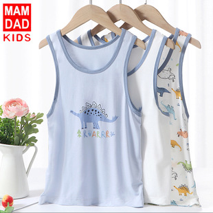 Yokos Vest Three-piece Boxed Summer Thin Ice Breathable Boys' Vest Summer Baby Sleeveless Top