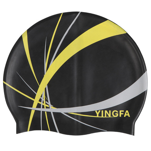 Wholesale Yingfa Silicone Swimming Cap Unisex Long Hair Comfortable Fashion Printed Swimming Cap Multicolor Printed Swimming Cap