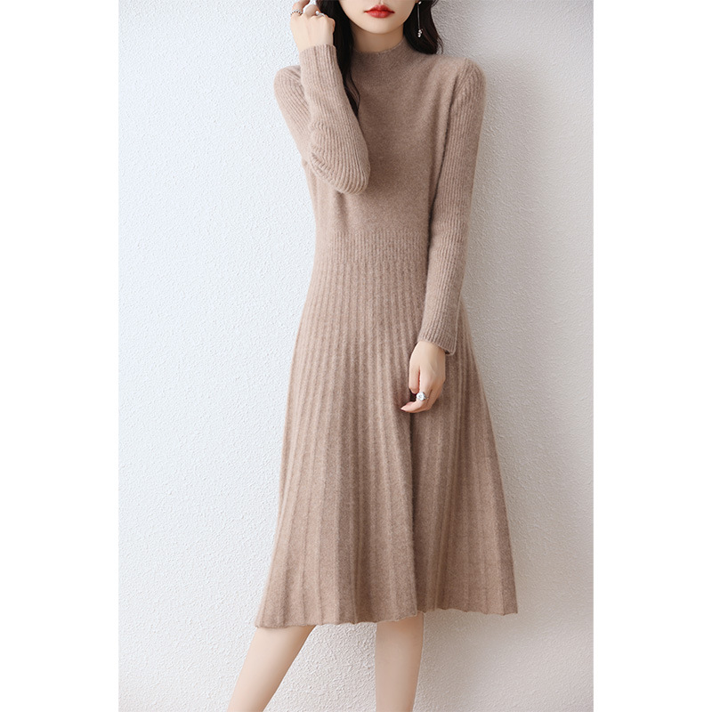 Base demi-season woolen long cashmere long skirt