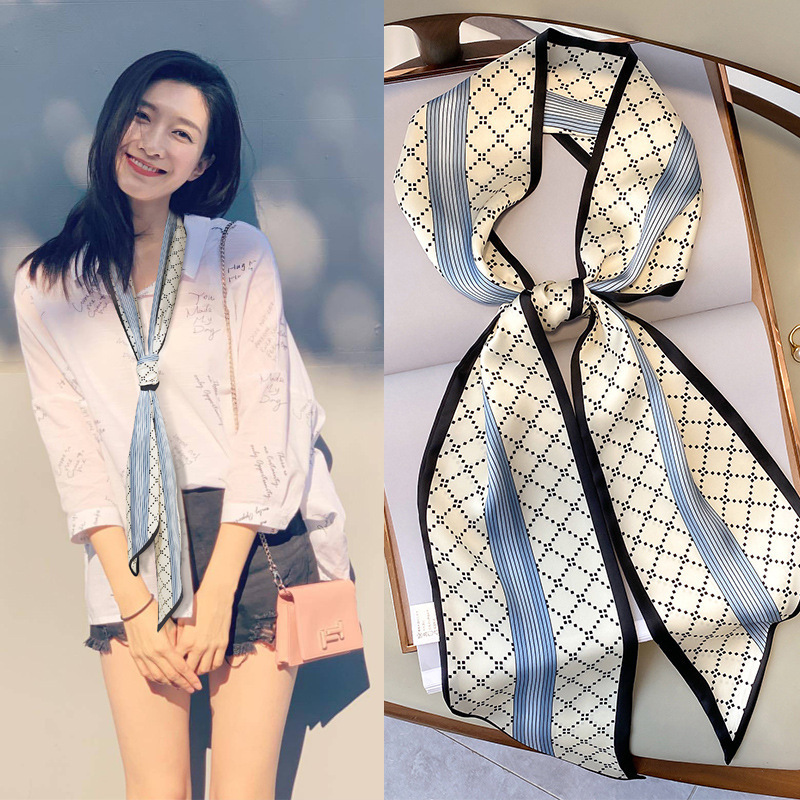 Silk Scarf Belt for Women 2025 New Waist Decoration with Skirt and Jeans Long Small Ribbon High-End and Versatile