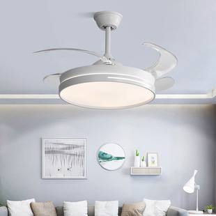 Ceiling Fan Light Led Bedroom Modern Home Decoration Zhongshan Lighting Decoration Ceiling Dining Room Electric Invisible Fan Light 2025 Models