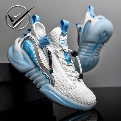 Cross border Men's Shoes summer Coconut ventilation Large Men's Shoes Korean Edition Trend Popcorn light motion shoes