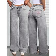 O 30997 Butterfly Embroidery Jeans ��������ţ�п� ����