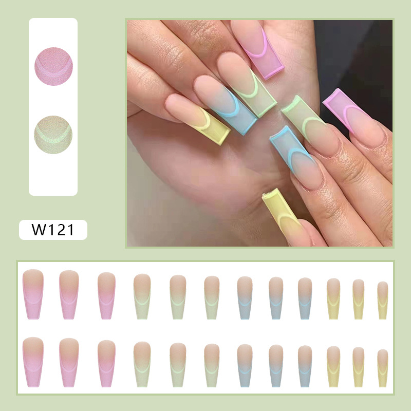 Finished nail piece cross-border fake nails European and American nail piece foreign trade nail patch wholesale press on nails