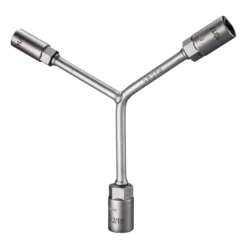 Llave de tubo de tres puntas en forma de Y multifuncional Lavadora triangular corta universal Desmontaje Llave de tubo de tres puntas