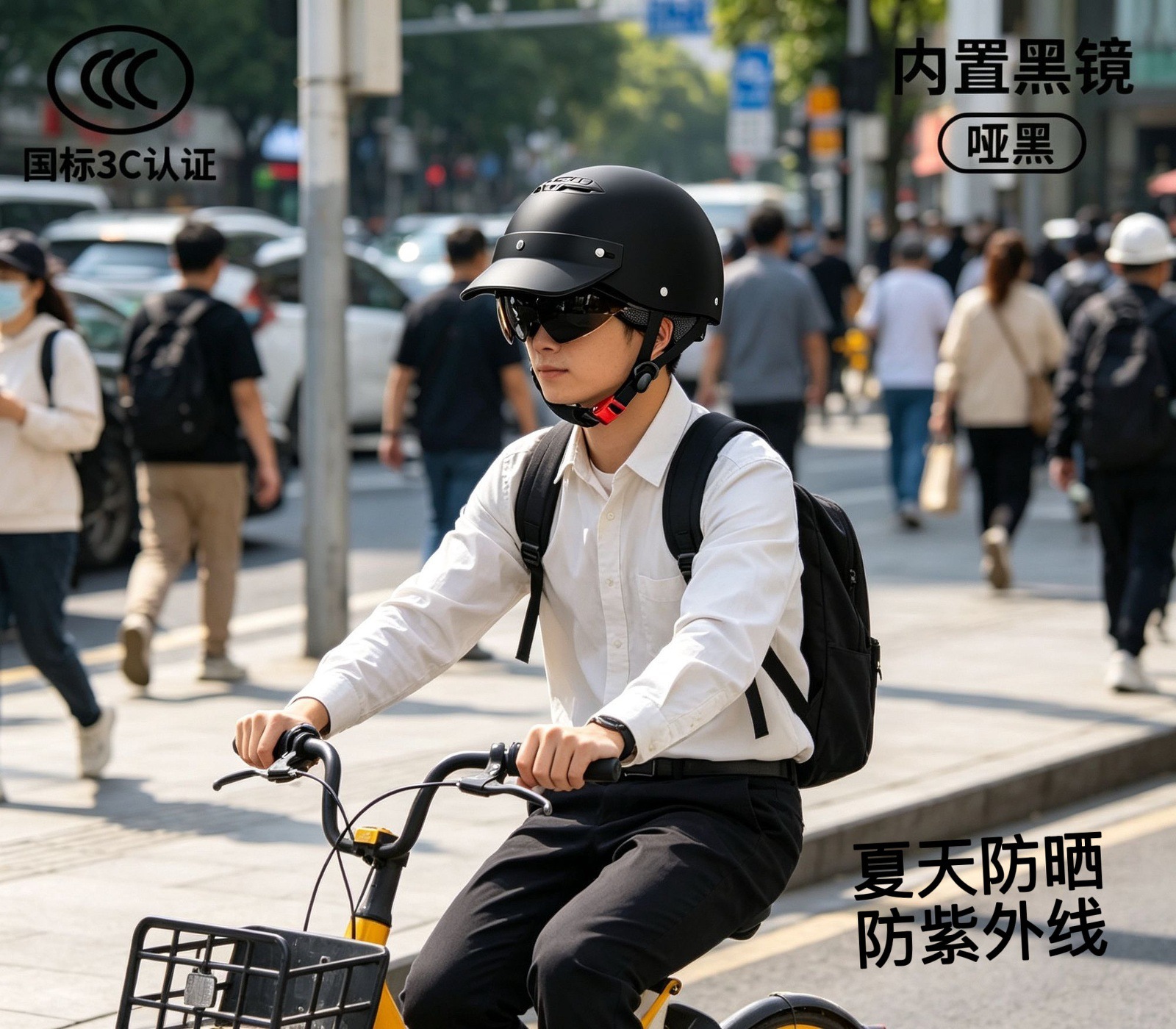 New certified electric vehicle helmet for men and women, does not press on hair, summer sun protection, motorcycle half helmet, safety helmet