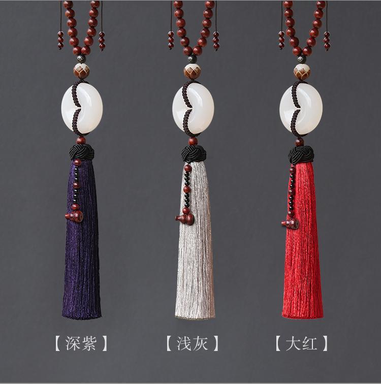 Suitable for Mercedes-Benz BMW Audi High-end Jade Car Pendant Car Hanging Ornaments for Men and Women Safety Creative Hanging Ornaments