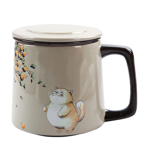 Happy Drinking Ha Ha Cup Ceramic Panda Mug Creative High-End Personalized Tea Cup Gift Set