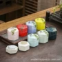 中号陶瓷松鹤药丸茶叶罐