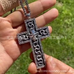 ヨーロッパとアメリカの新しい絶妙なシルバークロスペンダントアンティークシルバークロスネックレスペンダント