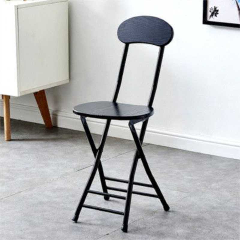 Taburete plegable silla de comedor doméstica taburete silla de respaldo silla de entrenamiento silla de dormitorio de estudiantes silla de computadora simple taburete redondo plegable