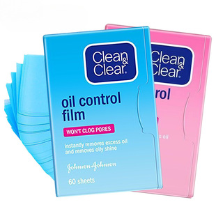 Clean & Clear Facial Oil Blotting Paper Blue Mask Powder Mask Oil-Absorbing Paper Oil Control Pore Minimizing Facial Pore Cleansing