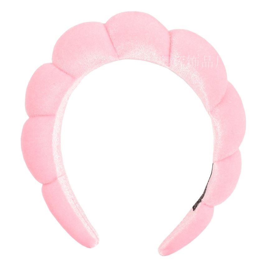 Europa y América transfronteriza terciopelo de oro spa banda para el cabello esponja diadema alta cráneo superior moda temperamento lavado de cara maquillaje diadema accesorios para el cabello