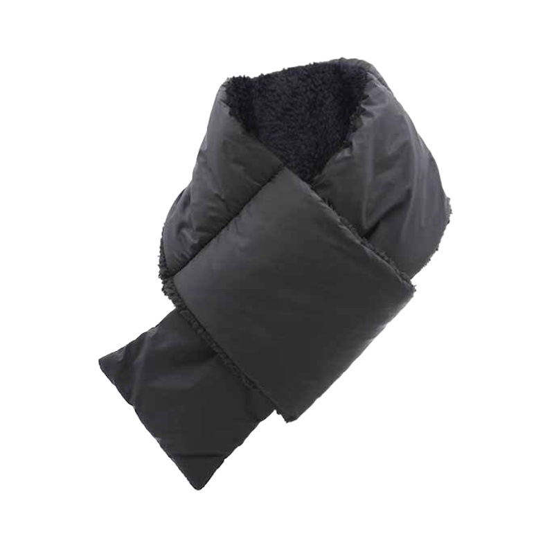 Autumn and Winter Down Scarf Plus Velvet Thickened Cold-proof Warm-proof Water-splashing Windproof Solid Color All-match Fashion Trend