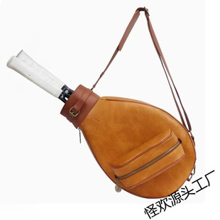 Badminton Bag Women's Tennis Bag Backpack Adult Shoulder Retro Bag Male Student Crossbody Sports Badminton Bag