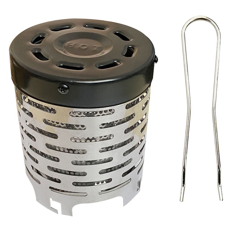 Cubierta de calefacción para acampar al aire libre mini estufa de calefacción cubierta de calefacción para acampar estufa de acero inoxidable calefacción por infrarrojos