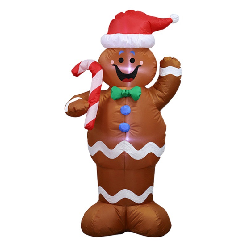 Decoraciones navideñas patio inflable 1,5 m inflable pequeña muleta panqueque Hombre Accesorios de diseño emisor de luz