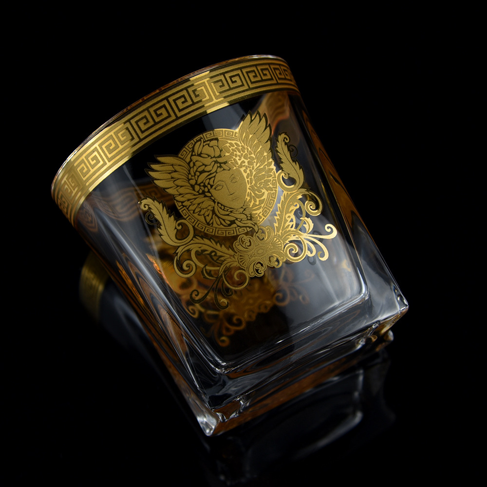 欧式加厚威士忌酒具套装真金花纸轻奢洋酒分酒器套装酒壶酒樽套装