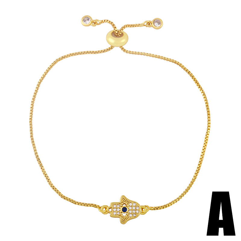 Wholesale Jewelry Crown Inlaid Zircon Copper Bracelet Nihaojewelry display picture 3