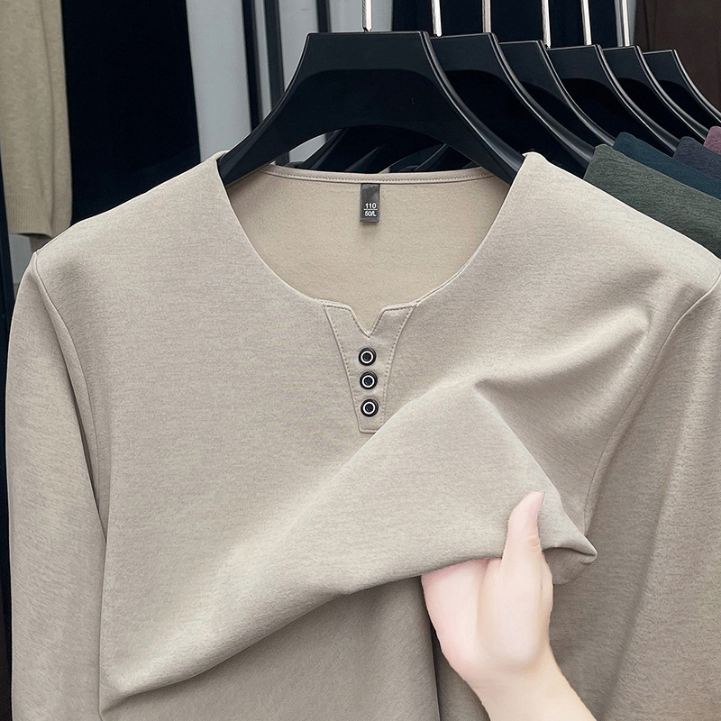 Men's Spring and Autumn V-neck Long Sleeve Sweatshirt, Casual, Simple, Skin-friendly, Comfortable, Versatile, Outerwear T-shirt, Base Shirt, Men's Clothing Men's Spring and Autumn V-neck Long Sleeve Sweatshirt, Casual, Simple, Skin-friendly, Comfortable, Versatile, Outerwear T-shirt, Base Shirt, Men's Clothing