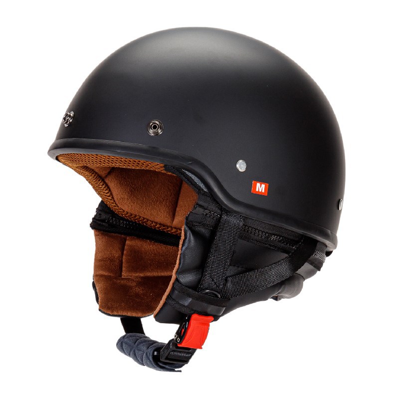 Vintage pusķivere ar malu ar noņemamu motocikla ķiveri ar priekšautiņu Elektriskā veloķivere Halewind_voghion.com