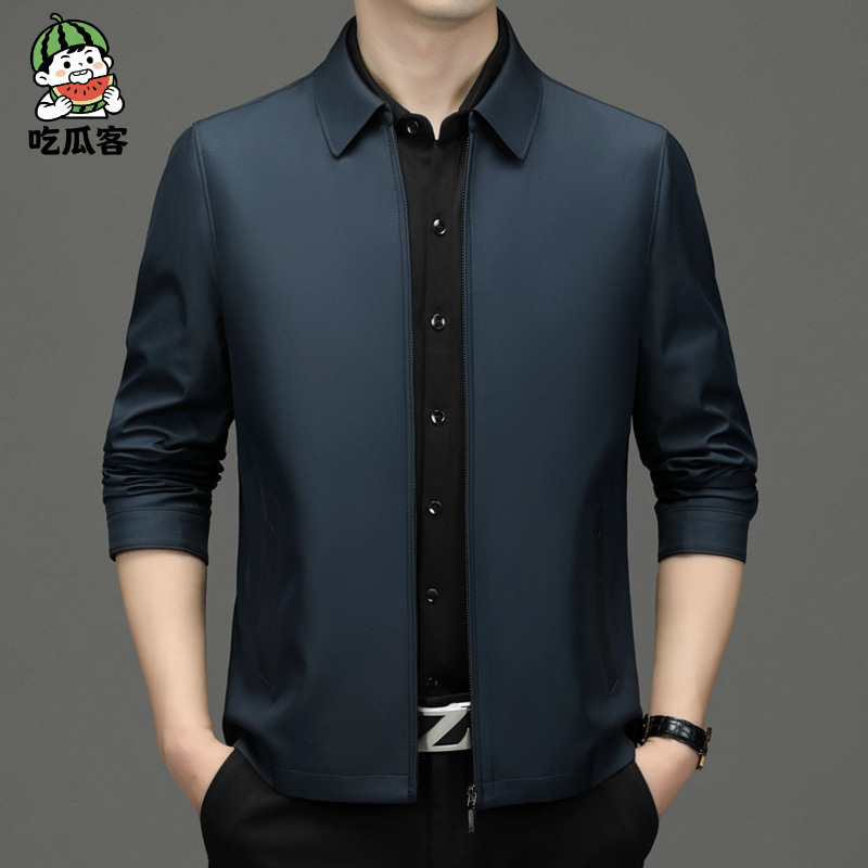 2023 spring and autumn jacket men's jacket young and middle-aged Business Men's Korean-style casual lapel jacket men's jacket 2023 spring and autumn jacket men's jacket young and middle-aged Business Men's Korean-style casual lapel jacket men's jacket