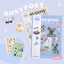 RosyPosy雜志系列素材貼ins卡通學生手賬diy貼紙素材本可撕貼紙本