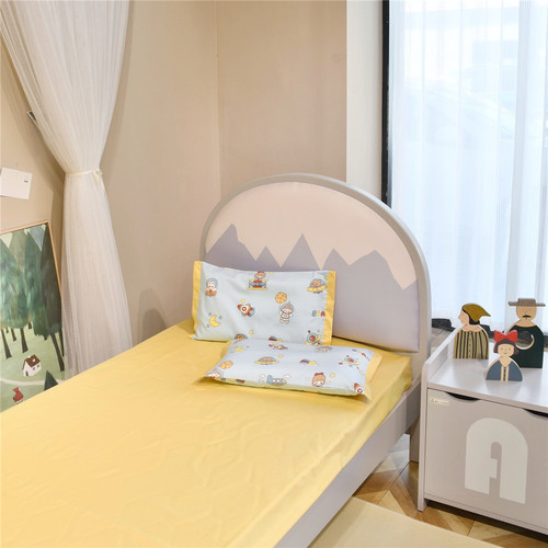 60-count long-staple cotton cartoon printed cotton sheets, pillowcases, fitted sheets and quilt covers, single-piece children's kindergarten bedding