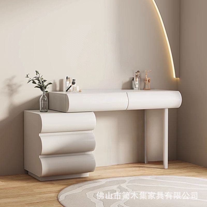 크림 화이트 55 3단 서랍장 + 110 테이블