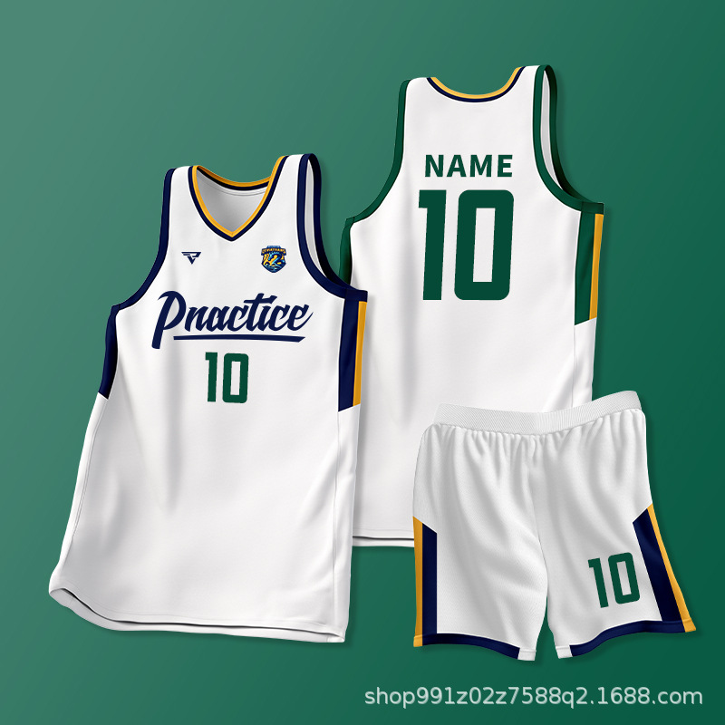 New Basketball Uniform Set for Male College Students, Competition Training Team Uniform, Summer Sports Vest, Basketball Jersey with Custom Printing