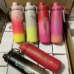 ルル バック トゥ ライフ スポーツ ウォーター ボトル ヨガ フィットネス ランニング アウトドア ステンレススチール サーモス カップ