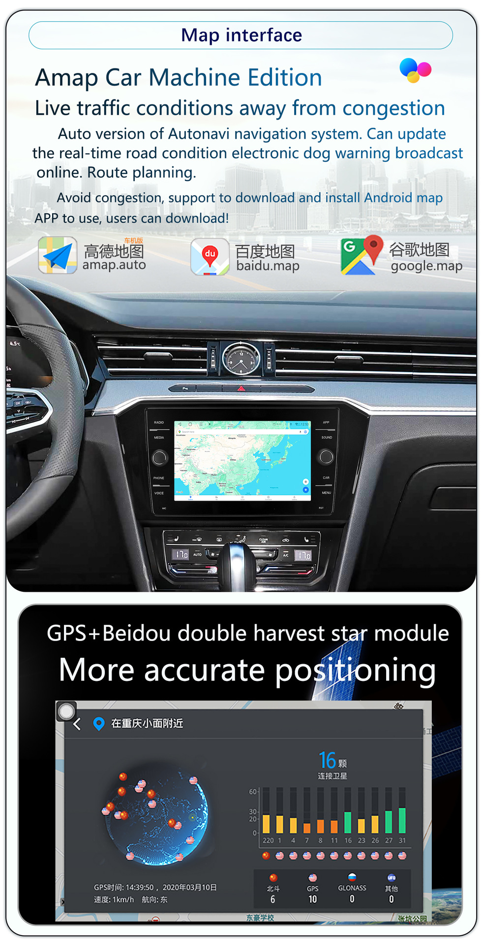 Suitable for 8inch Volkswagen Magotan B8 Low-End Models to Upgrade to High-End Android Central Control Large-Screen Android Reversing Image Navigation System