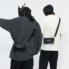 PU盒子包小方包男士包包單肩包男新款潮牌ins斜挎包女潮牌手機包