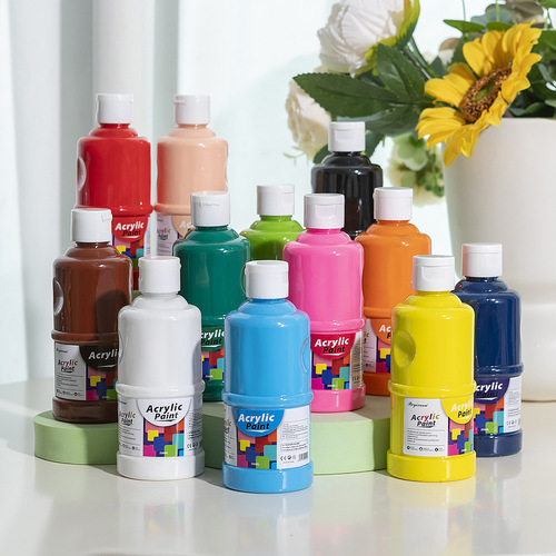 Boyixuan large capacity 250/500ml environmentally friendly indoor and outdoor wall painting professional art hand-painted bottled acrylic paint