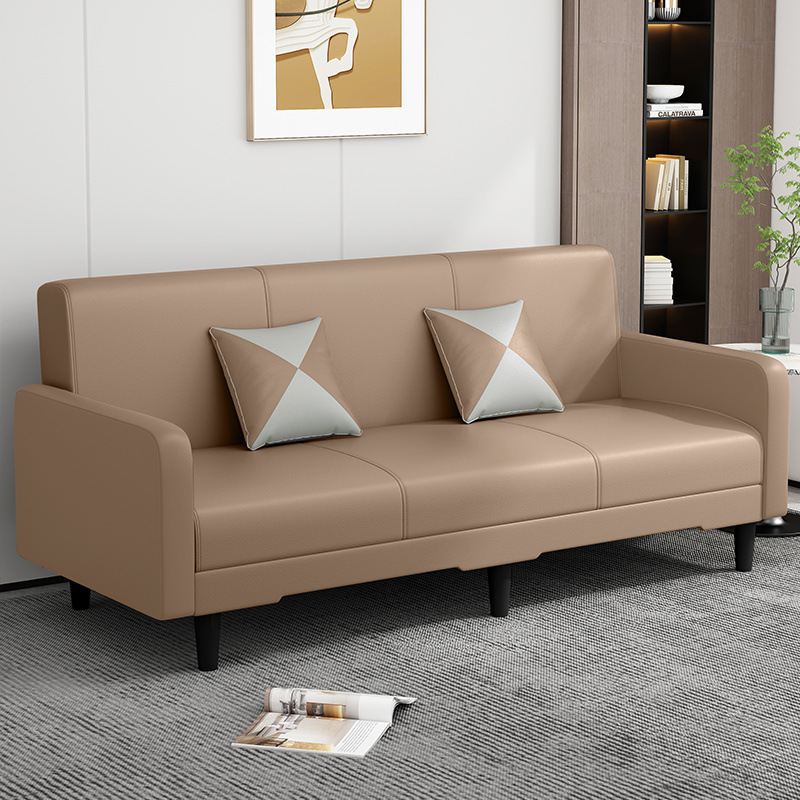 Milk coffee (wear-resistant, scratch-resistant, waterproof and anti-fouling cat scratch leather) / Double seat - total length including armrests 1.4m : without pillow