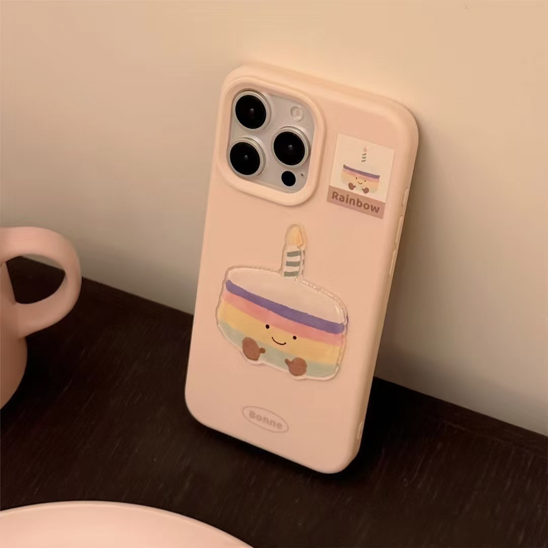 Ins lindo pastel de parche para iphone16ProMax funda para teléfono 13 Apple 15/14PM pareja 16 suave