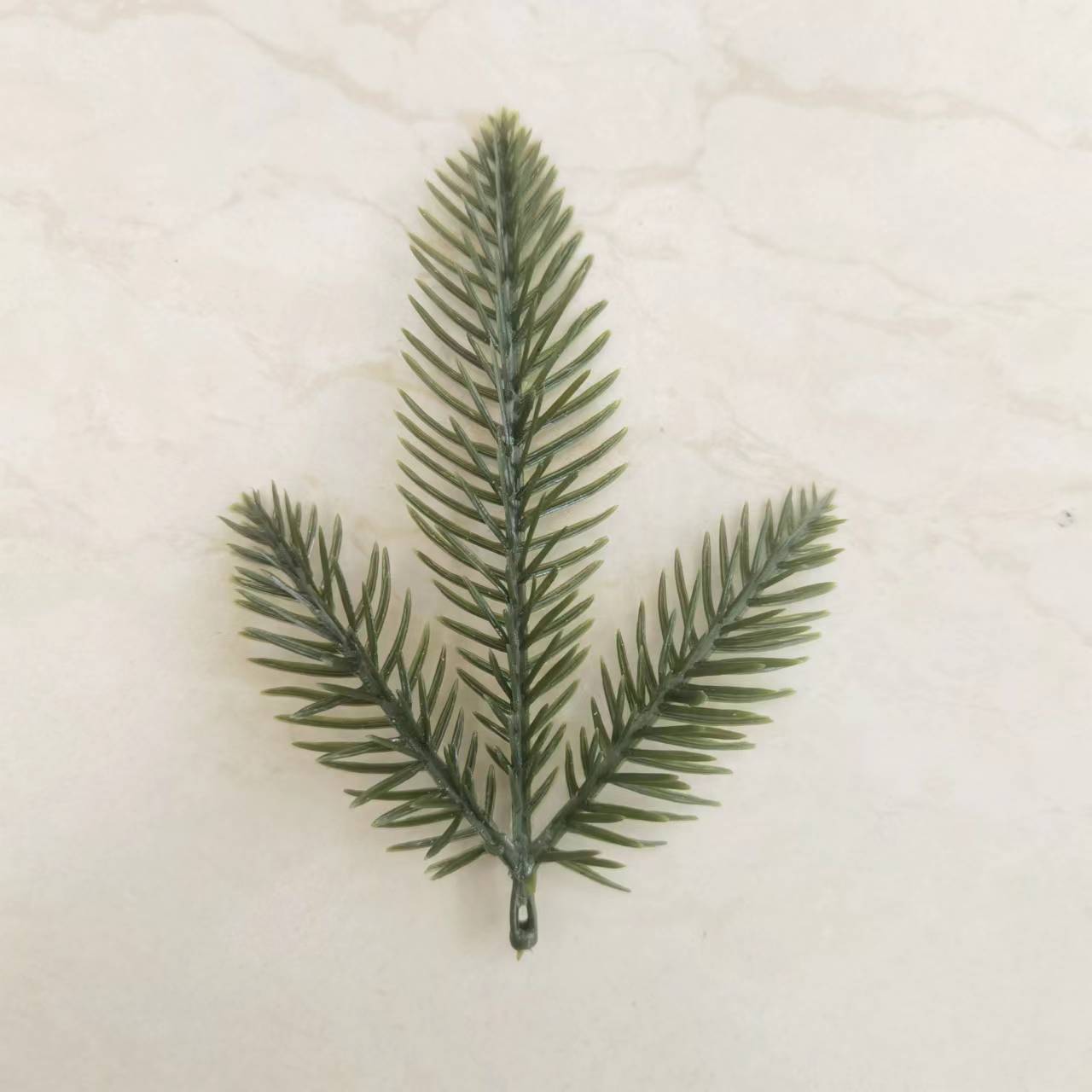仿真植物仿真松枝 三叉单面松针 圣诞树圣诞圈松枝装饰松针配件