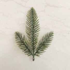 仿真植物仿真松枝 三叉单面松针 圣诞树圣诞圈松枝装饰松针配件