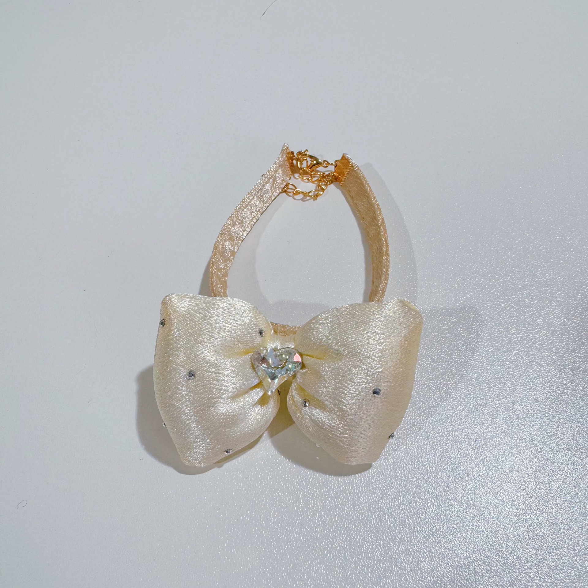 20g Weight Pet Collar Type Of Pet Supplies 1 Piece Quantity Casual, Daily Occasion Linen Material Heart Shape, Bow Knot Pattern All Seasons Season Cute Style 1 Piece All Seasons Cute Linen Heart Shape Bow Knot Pet Collar 8