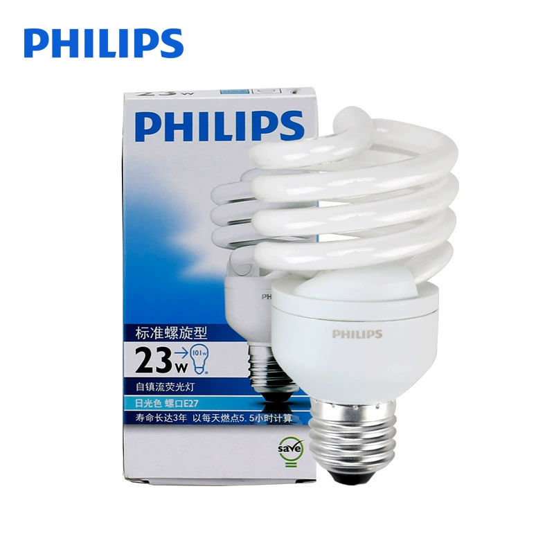 Энергосберегающая лампа Philips спиральная e27e14 винтовая люминесцентная лампа бытовая замена лампы супер яркий дневной свет энергосберегающий