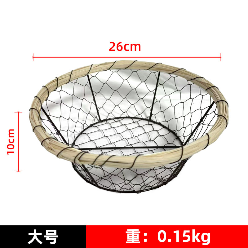 铁艺面包筐圆形金属网格镂空框收纳筐桌面零食水果储物篮子置物篮|undefined