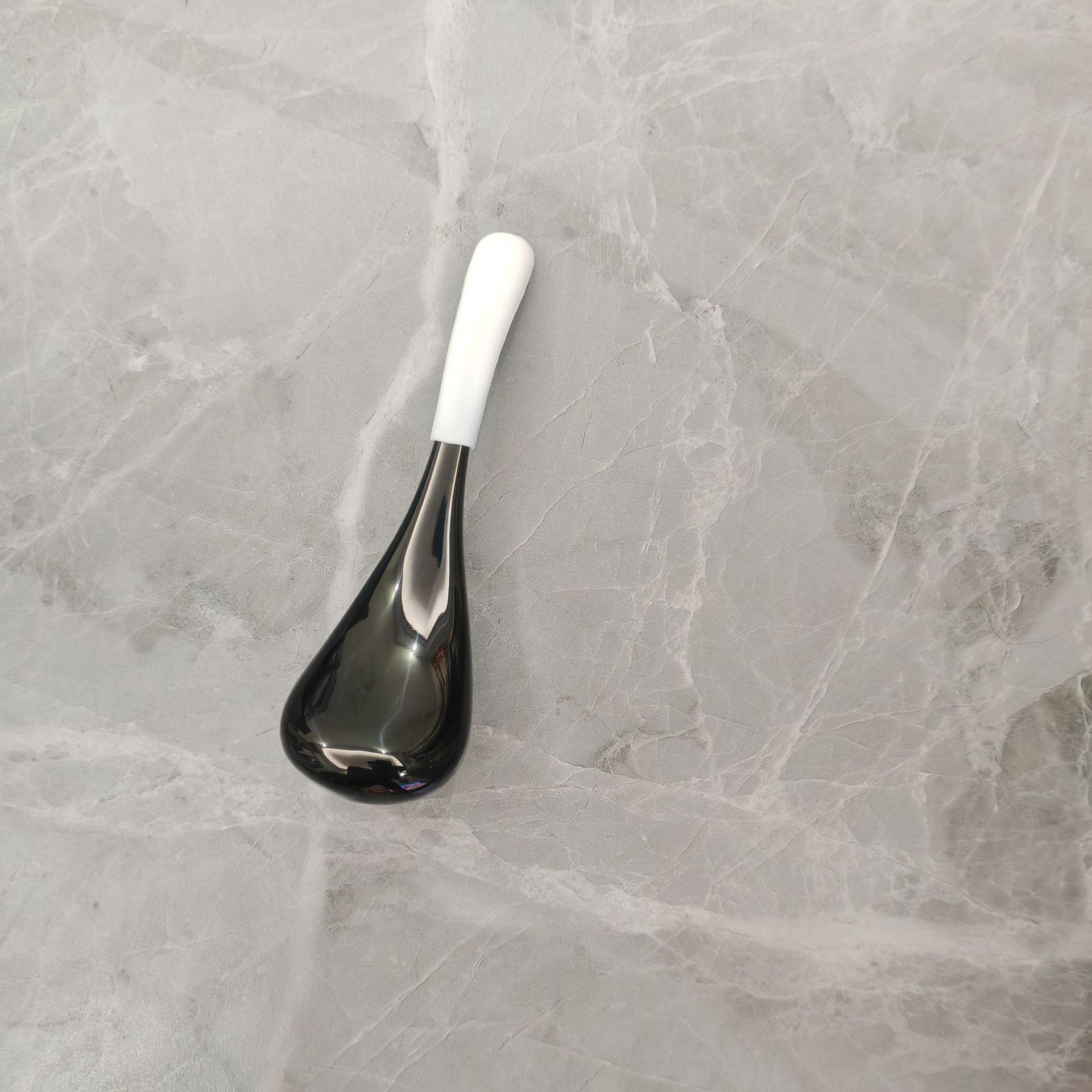 얼음주걱(짙은 보라색 파이프 싱글 스타일) 흰색 손잡이