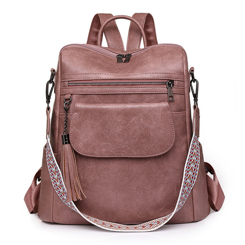 Ladies Bag Dual-Shoulder Bag Women Large Capacity Retro Dual-Use Shoulder Bag Crossbody Bag Casual Women's Backpack