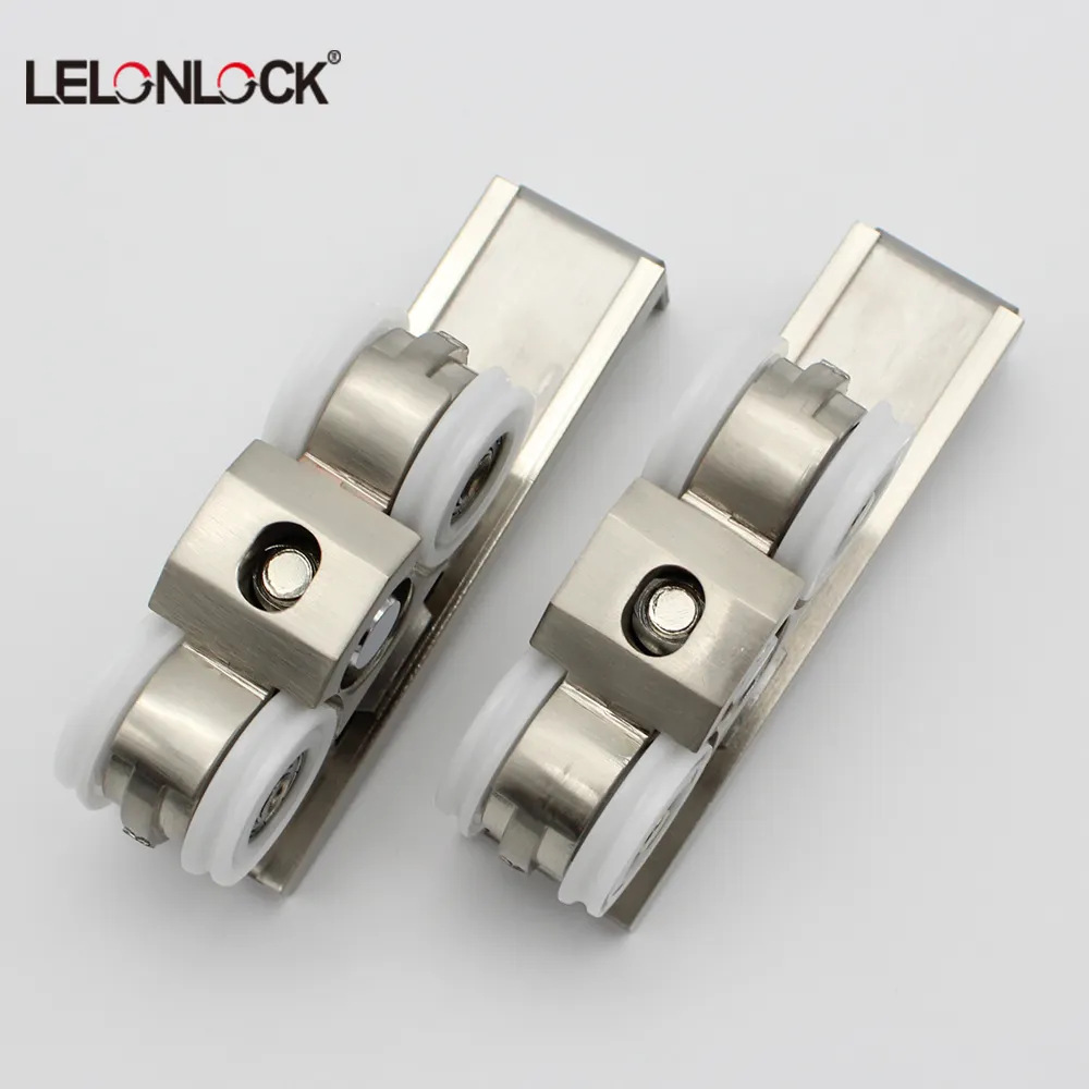 Personalizado conjunto completo de puertas de madera pista polea puerta deslizante polea puerta deslizante hardware rodamiento de nylon silencioso polea