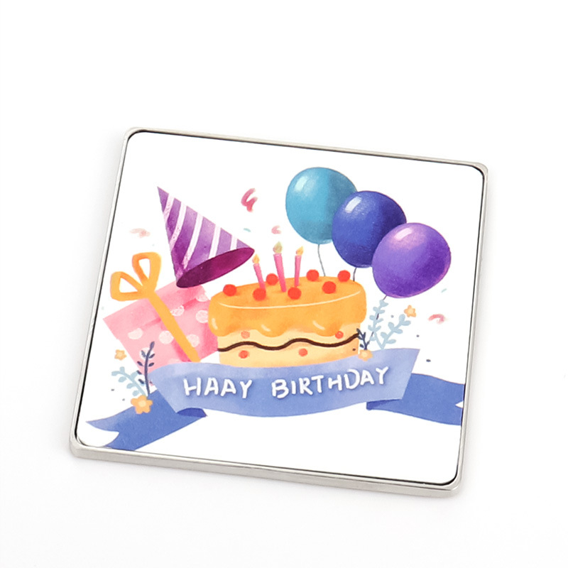 Transfronterizo suministro de fábrica de Amazon recubrimiento de transferencia de calor en blanco pegatinas de refrigerador de metal sublimado pegatinas de refrigerador de imán