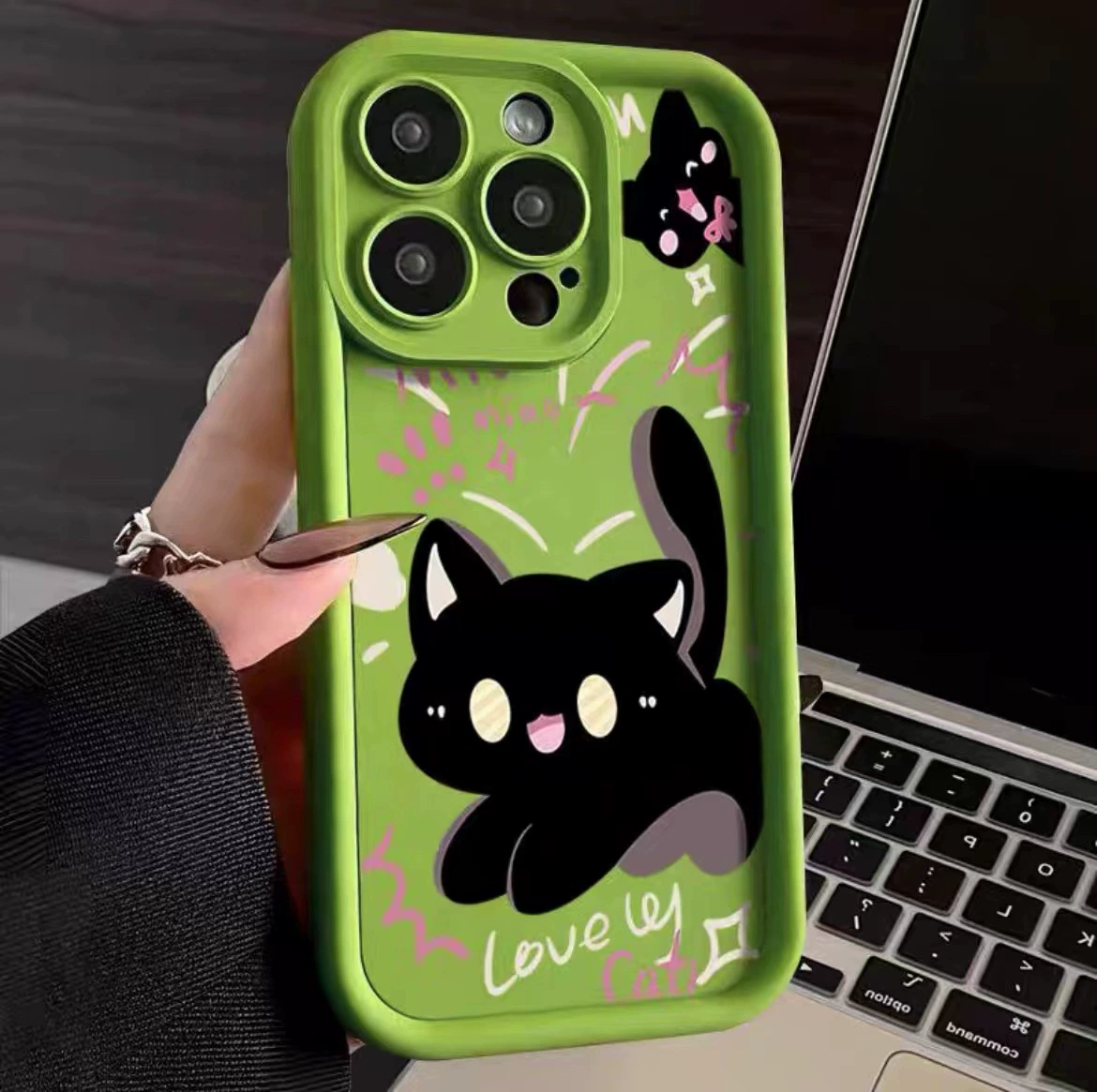 Чехол для телефона (совместимый с Apple) для множества моделей iPhone, милый принт котика, защита от ударов